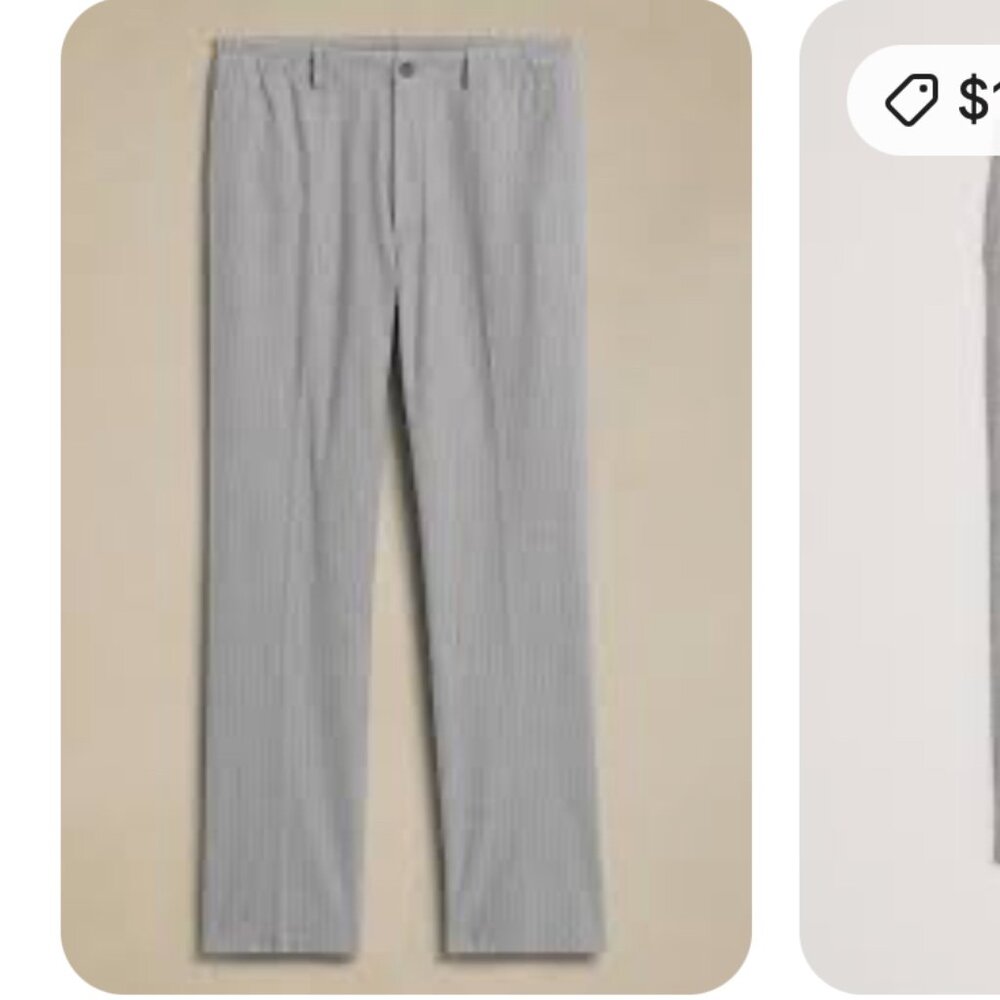 Banana Republic Gray Tailored Straight Fit Pants in Small